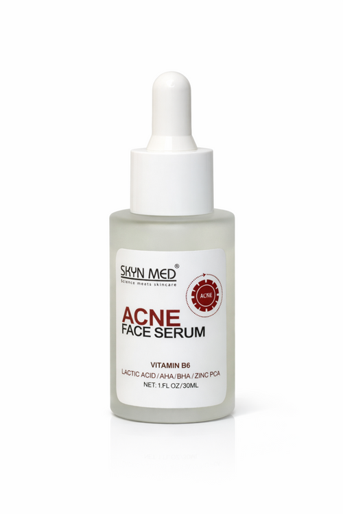 Skyn Med Acne Face Serum bottle on a white background